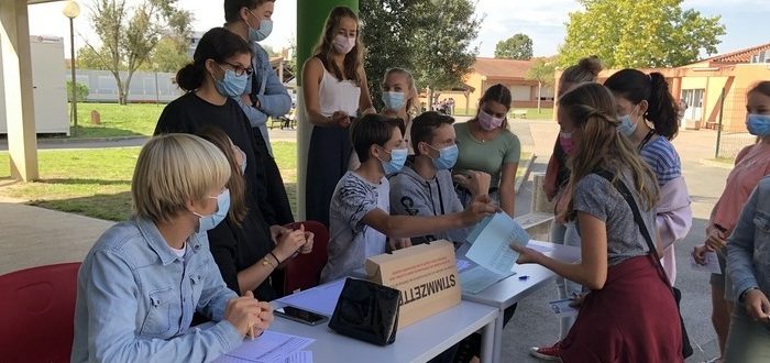 Deutsche Schule Toulouse Jugendwahl 2021, Schüler Stimmzettel