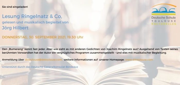 Deutsche Schule Toulouse, Einladung zur Ringelnatz-Lesung