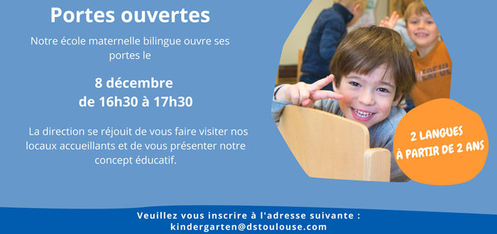 Deutsche Schule Toulouse, Affiche portes ouvertes le 8 décembre 2021