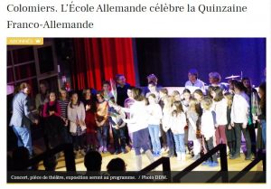 Deutsche Schule Toulouse, Artikel Depeche du Midi, Deutsch-Französisches Konzert