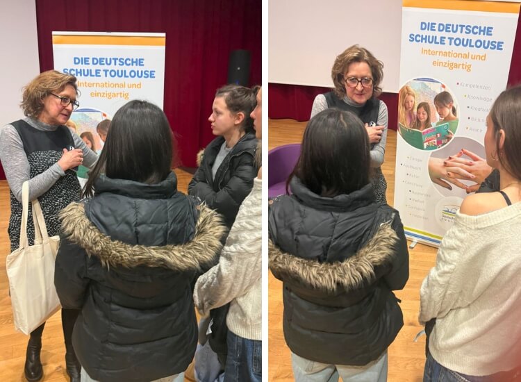 Deutsche Schule Toulouse, Gastrednerin: Susanne Carteron-Freitag, Journalistin (ZDF) im Gespräch mit Schülerinnen