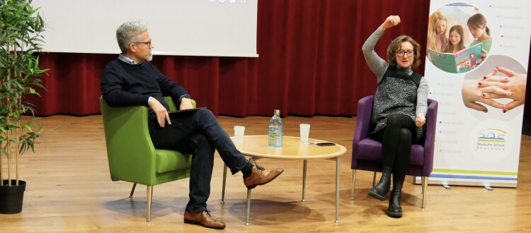 Deutsche Schule Toulouse: Gastrednerin: Susanne Carteron-Freitag, Journalistin (ZDF) im Gespräch mit Michael Augello, CEO Airbus UpNext