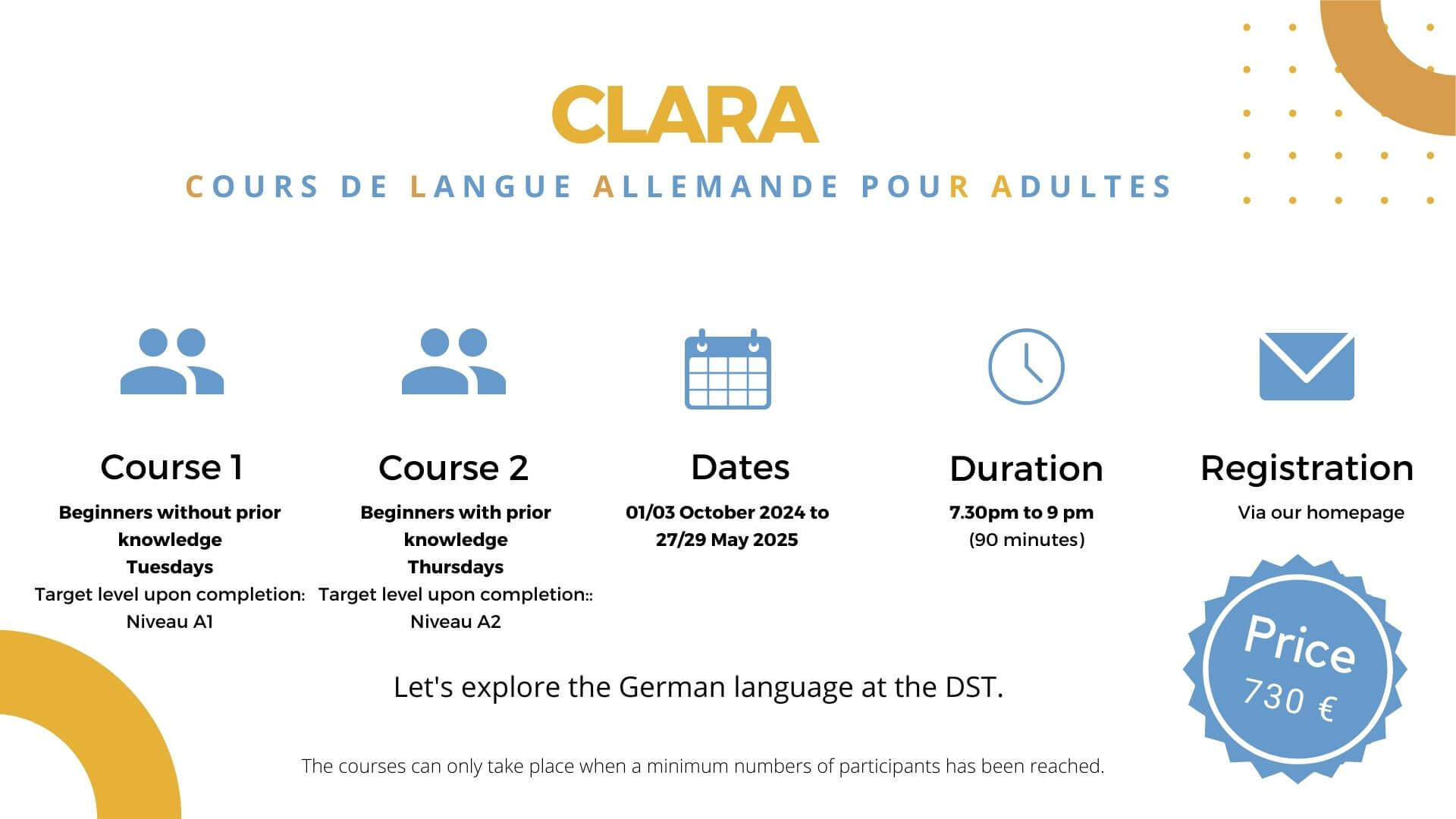 Deutsche Schule Toulouse, German courses for adults