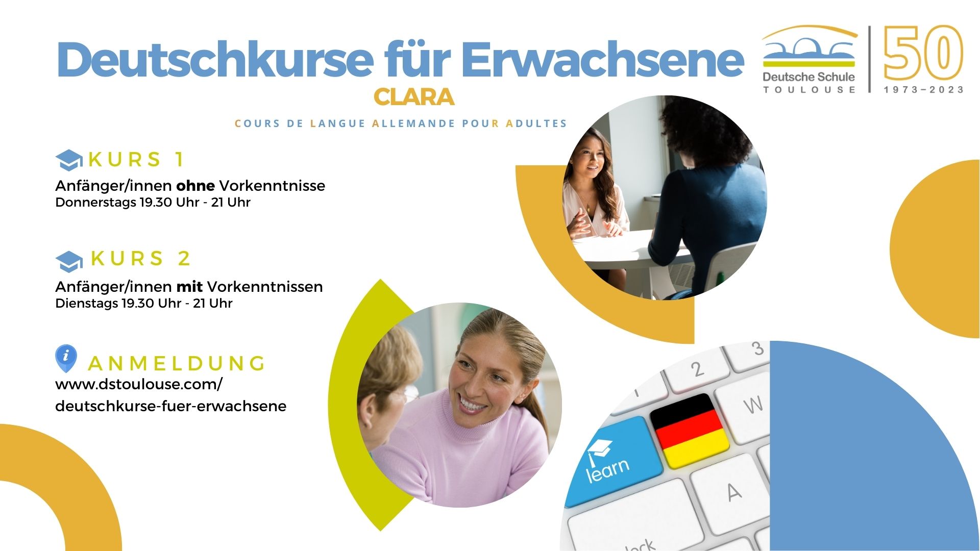 Deutsche Schule Toulouse, Deutschkurs für Erwachsene