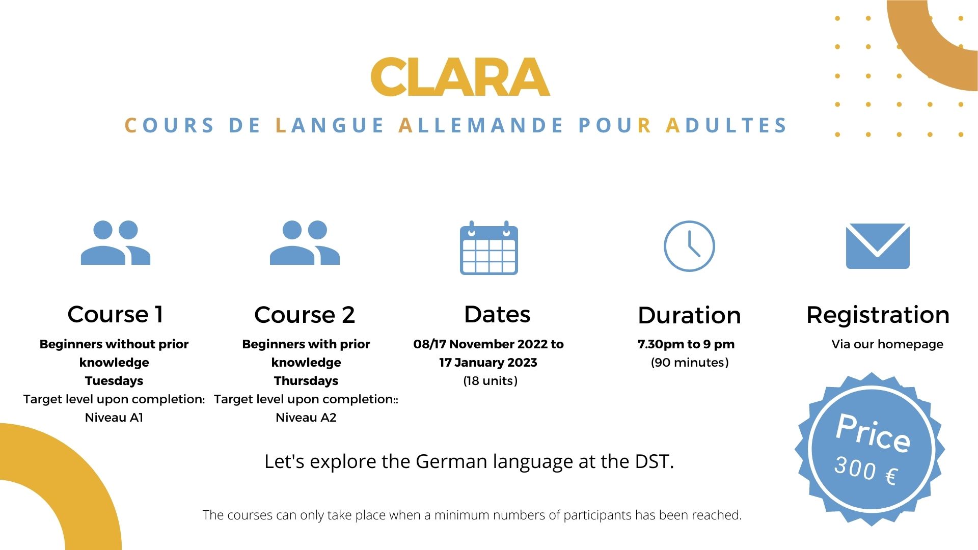 Deutsche Schule Toulouse, Cours d'allemand pour adultes