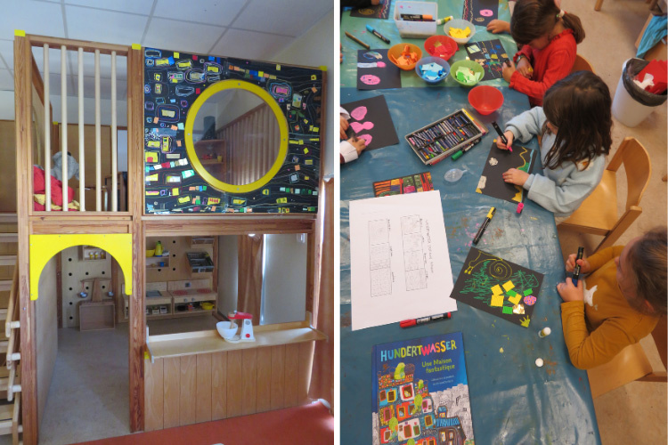 Deutsche Schule Toulouse, Kunstprojekt Hundertwasser im Kindergarten