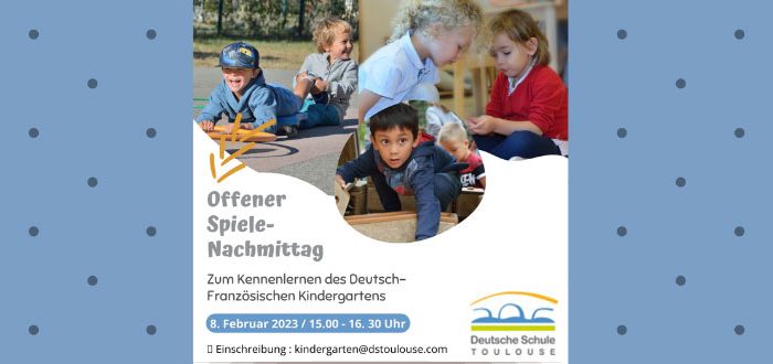 Deutsche Schule Toulouse: Plakat Offener Spiele-Nachmittag