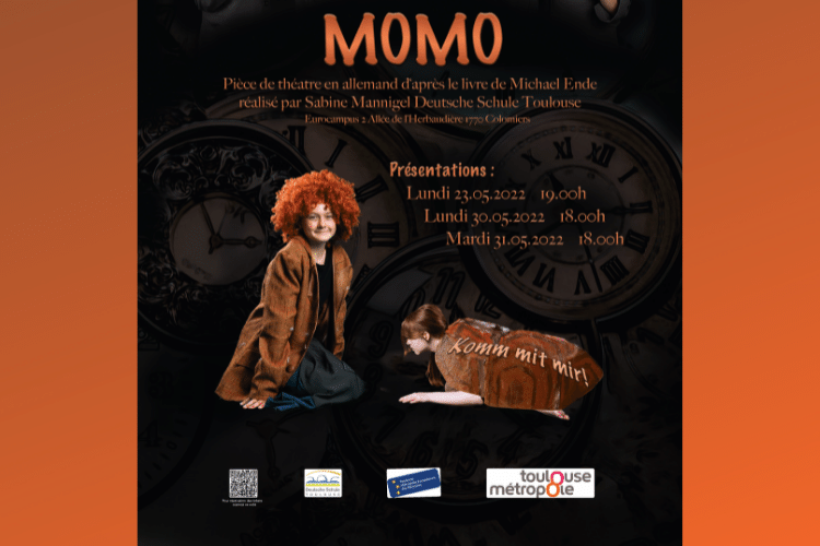Deutsche Schule Toulouse, Theaterplakat Momo zwei Mädchen