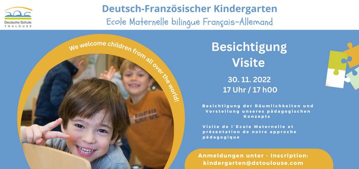 Deutsche Schule Toulouse: Termin für Kindergartenbesichtigung November  2022