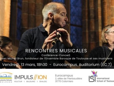 Plakat Konzert Michel Brun in der Deutschen Schule Toulouse