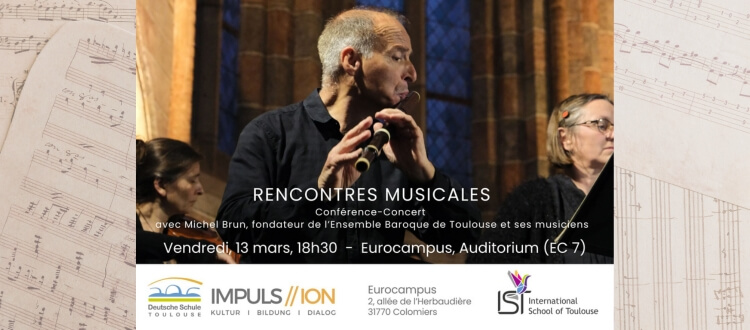 Plakat Konzert Michel Brun in der Deutschen Schule Toulouse