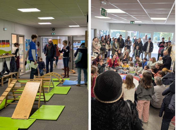 DST, Tag der offenen Tür, Bewegungsparcours und Singkreis im Kindergarten